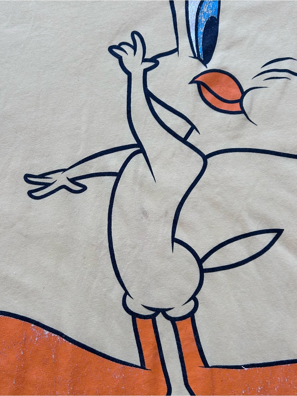 Mens Looney Tunes DeFacto Tweety Bird Graphic T-Shirt Yellow Curved Hem Size XXL - Picture 5 of 9